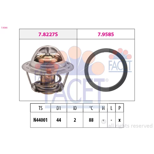 Termostat chladenia FACET 7.8366