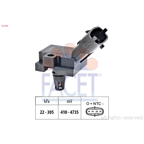 Senzor tlaku nastavenia výšky 10.3186 /FACET/