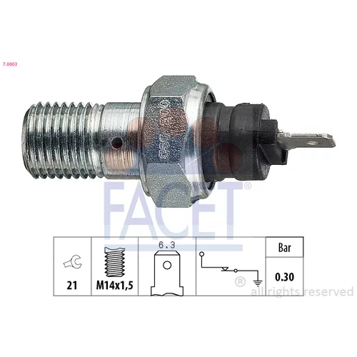 Olejový tlakový spínač FACET 7.0003