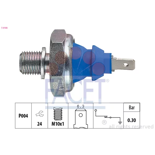 Olejový tlakový spínač FACET 7.0108
