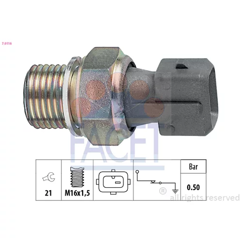 Olejový tlakový spínač FACET 7.0116