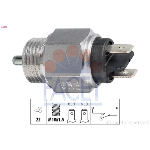 Spínač cúvacích svetiel FACET 7.6010