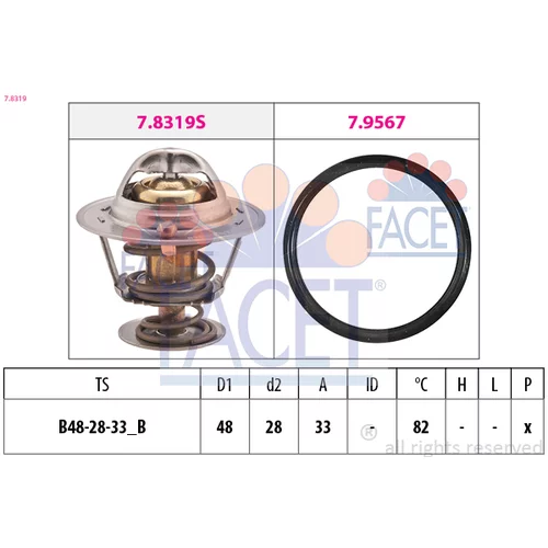 Termostat chladenia FACET 7.8319