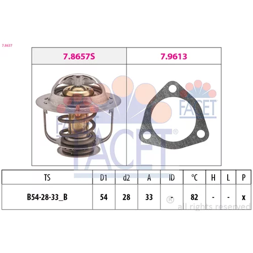 Termostat chladenia FACET 7.8637