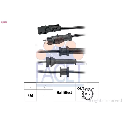 Snímač počtu otáčok kolesa FACET 21.0153