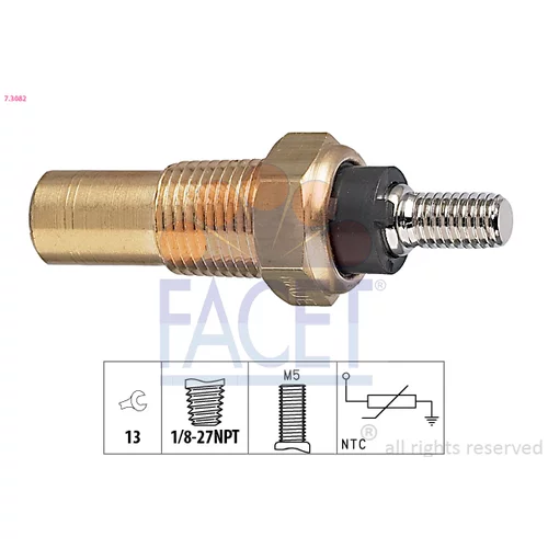Snímač teploty chladiacej kvapaliny FACET 7.3082