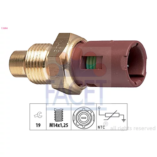 Snímač teploty chladiacej kvapaliny FACET 7.3094