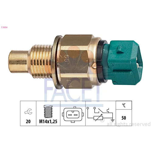 Snímač teploty chladiacej kvapaliny FACET 7.3554