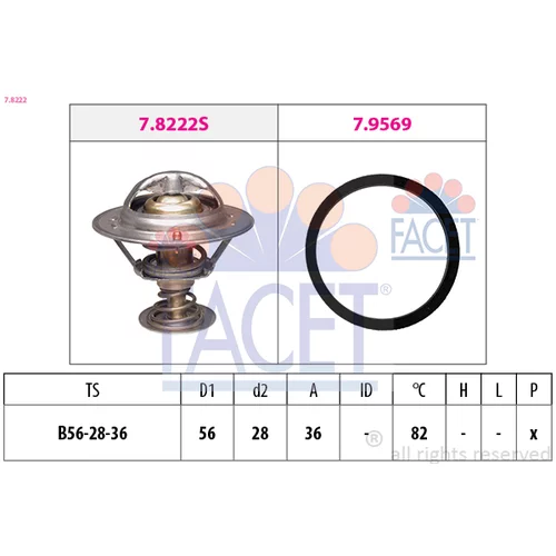 Termostat chladenia FACET 7.8222