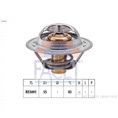 Termostat chladenia FACET 7.8304S