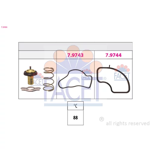 Termostat chladenia FACET 7.8986