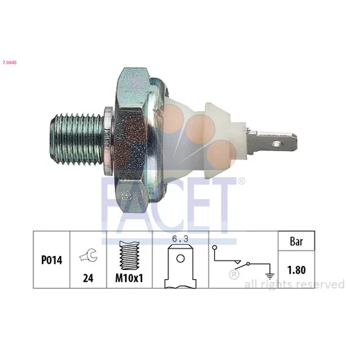 Olejový tlakový spínač FACET 7.0045