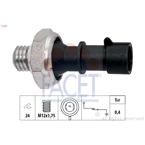 Olejový tlakový spínač FACET 7.0222