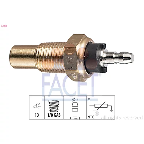 Snímač teploty chladiacej kvapaliny FACET 7.3052