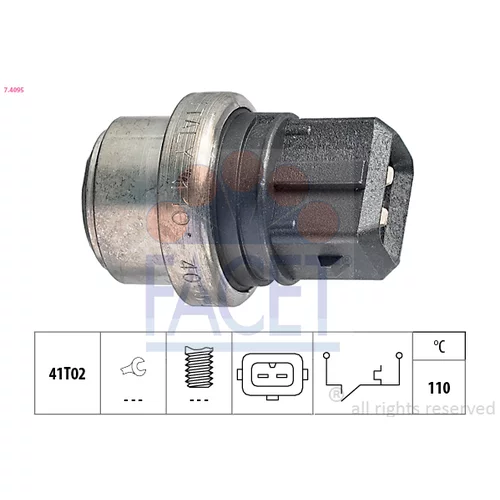 Teplotný spínač kontrolky teploty chladenia FACET 7.4095
