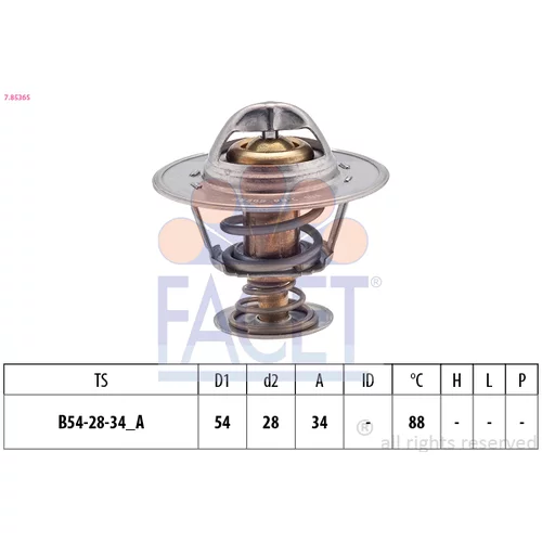 Termostat chladenia FACET 7.8536S