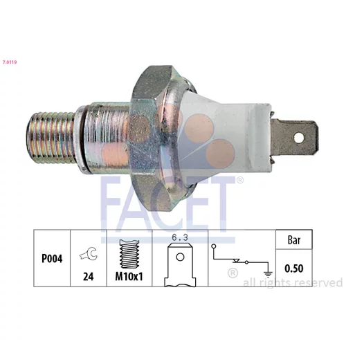 Olejový tlakový spínač FACET 7.0119