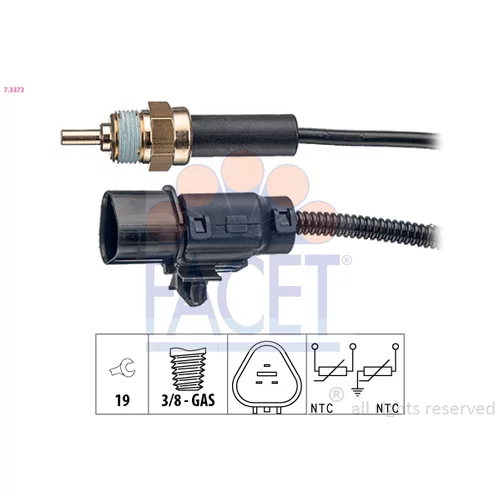 Snímač teploty chladiacej kvapaliny FACET 7.3373
