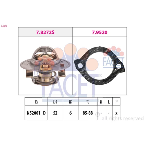 Termostat chladenia 7.8272 /FACET/