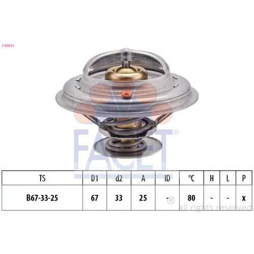 Termostat chladenia FACET 7.8301S
