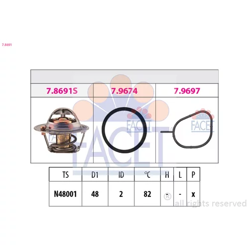 Termostat chladenia FACET 7.8691
