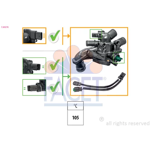 Termostat chladenia FACET 7.8927K