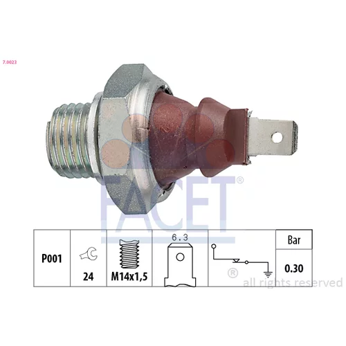 Olejový tlakový spínač FACET 7.0023