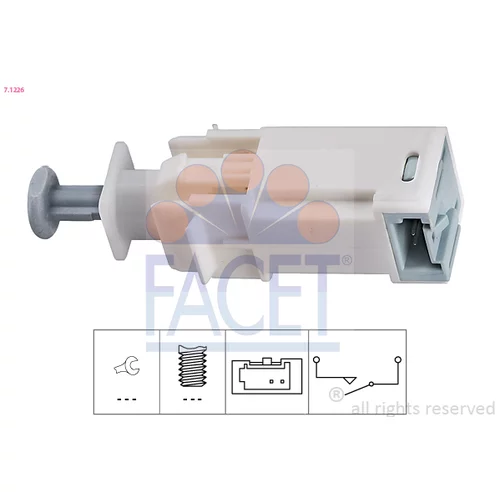 Spínač ovládania spojky (pre tempomat) FACET 7.1226