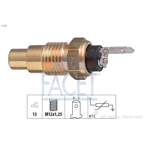 Snímač teploty chladiacej kvapaliny 7.3223 /FACET/