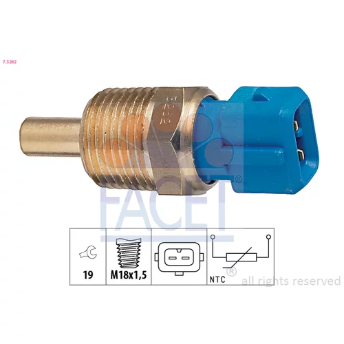 Snímač teploty chladiacej kvapaliny FACET 7.3262