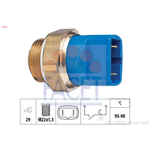 Teplotný spínač ventilátora chladenia FACET 7.5032