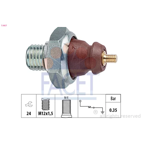 Olejový tlakový spínač FACET 7.0057