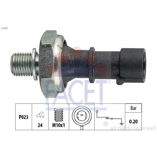 Olejový tlakový spínač FACET 7.0170