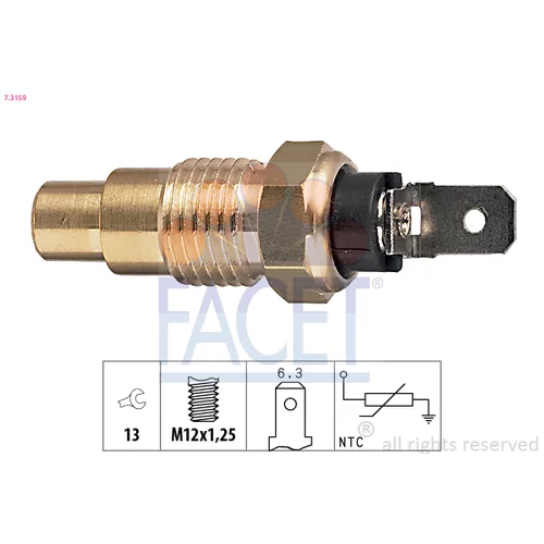 Snímač teploty chladiacej kvapaliny FACET 7.3159
