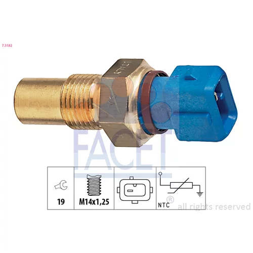 Snímač teploty chladiacej kvapaliny FACET 7.3182