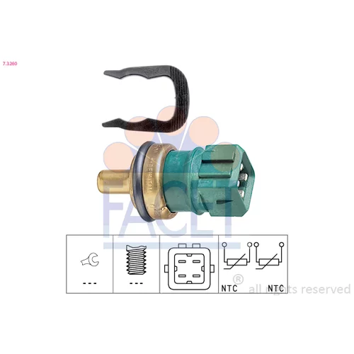 Snímač teploty chladiacej kvapaliny FACET 7.3260