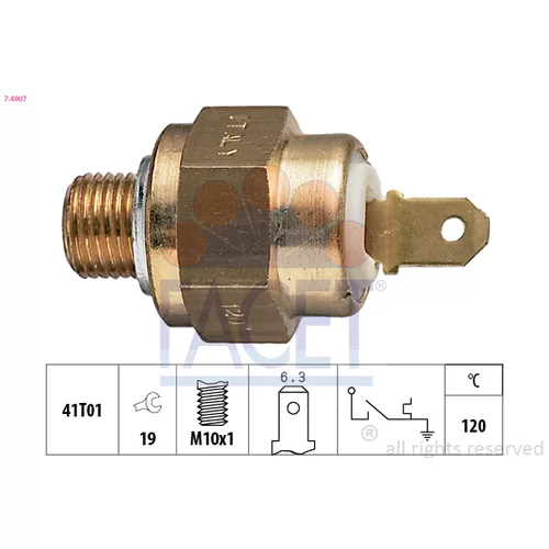 Teplotný spínač kontrolky teploty chladenia FACET 7.4007