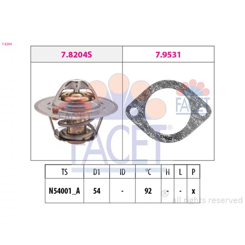 Termostat chladenia FACET 7.8204