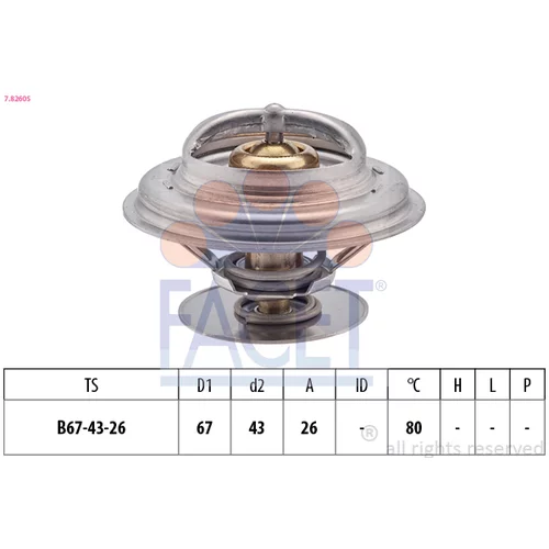 Termostat chladenia FACET 7.8260S