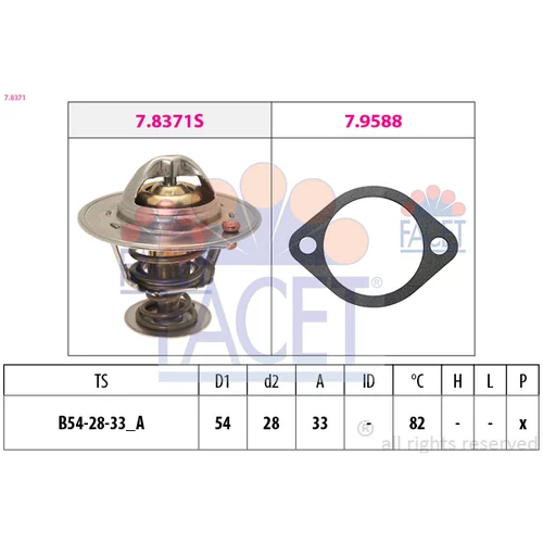 Termostat chladenia FACET 7.8371