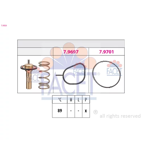 Termostat chladenia FACET 7.8826