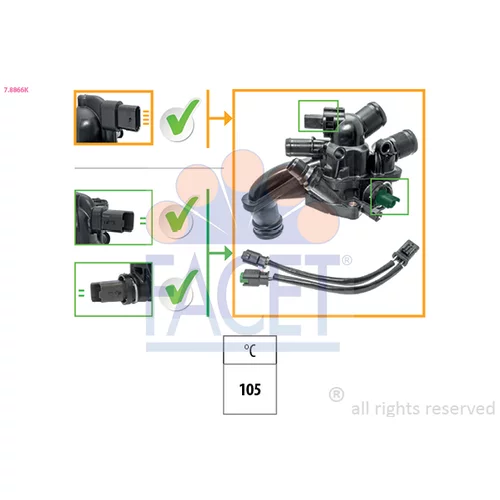 Termostat chladenia FACET 7.8866K