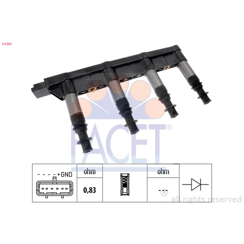 Zapaľovacia cievka FACET 9.6383