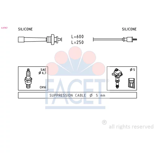 Sada zapaľovacích káblov FACET 4.9767