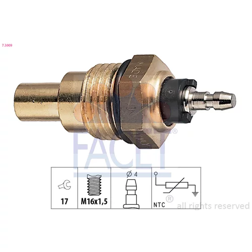 Snímač teploty chladiacej kvapaliny FACET 7.3009