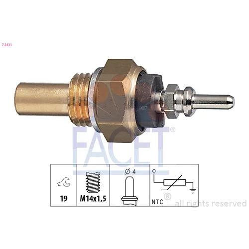 Snímač teploty chladiacej kvapaliny FACET 7.3131