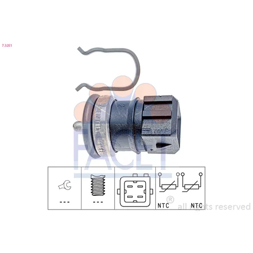 Snímač teploty chladiacej kvapaliny FACET 7.3251