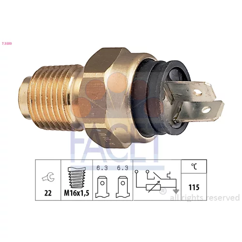 Snímač teploty chladiacej kvapaliny FACET 7.3500