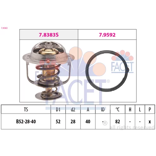 Termostat chladenia FACET 7.8383