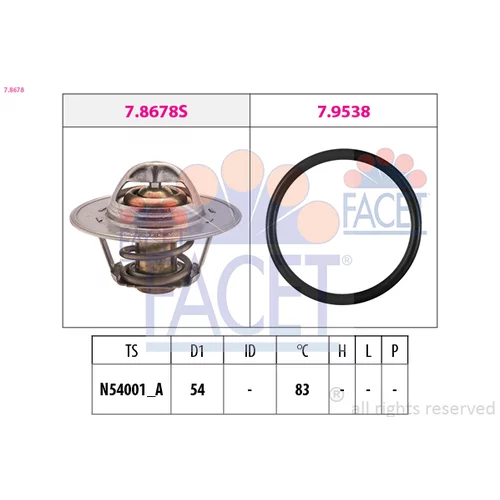 Termostat chladenia FACET 7.8678